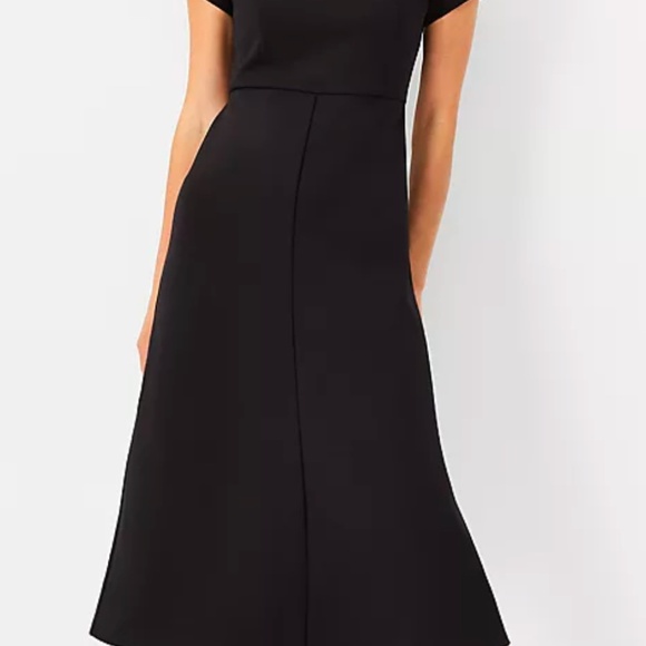 Ann Taylor Midi Flare Dress in Double Knit - Picture 6 of 6